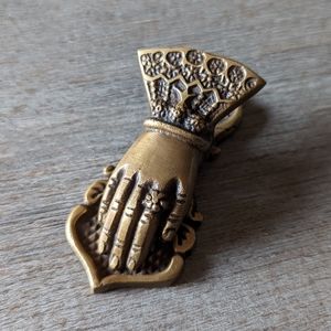 Victorian Brass Hand Clip